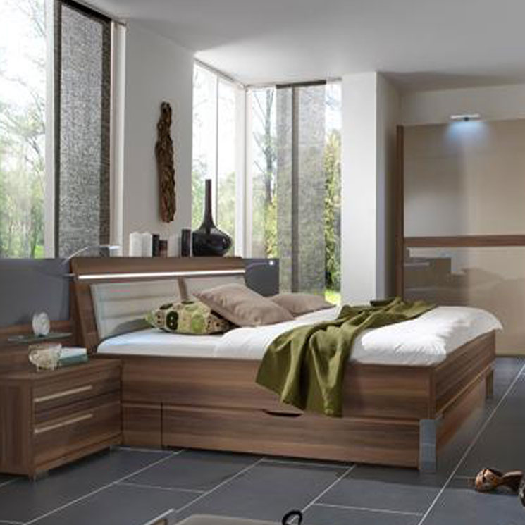  Giường  gỗ óc chó hiện đại WT - 00010