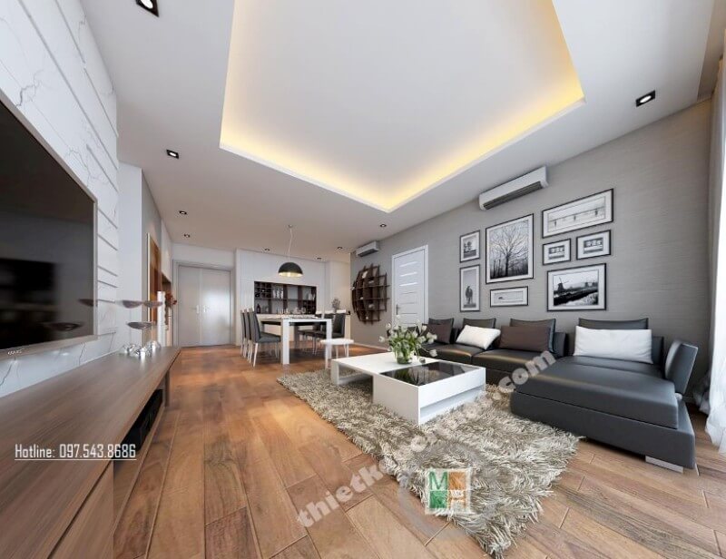 Mẫu thiết kế nội thất chung cư hiện đại Golden Palace cao cấp Mẫu nội thất biệt thự tân cổ điển, hiện đại đẹp