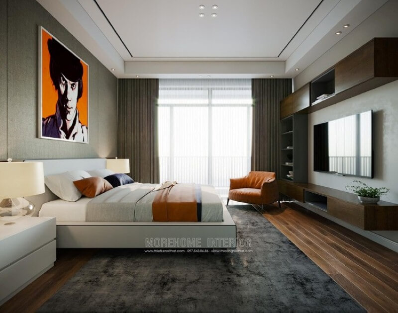 Trang trí nội thất phòng ngủ hiện đại, đẹp sang trọng dành cho chủ nhân yêu thích sự trẻ trung năng động.