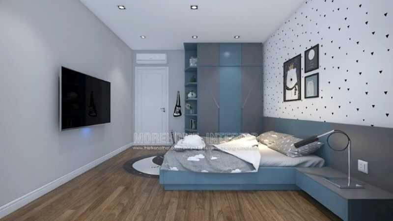 Tủ quần áo trẻ em với sắc màu đa dạng sẽ là lựa chọn ấn tượng cho phòng bé