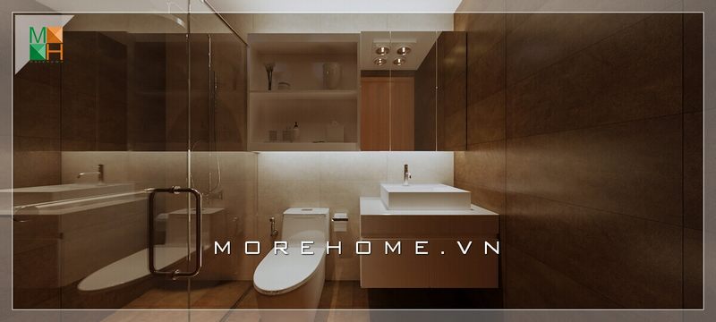 Mẫu nhà tắm kết hợp nhà vệ sinh tiện nghi, hiện đại phù hợp cho chung cư cao cấp, nhà phố, biệt thự.