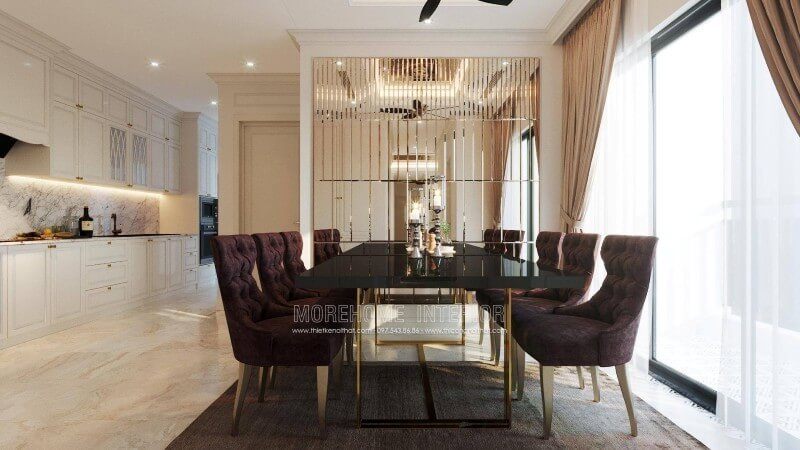 Nội thất phòng ăn chung cư sang trọng và tinh tế