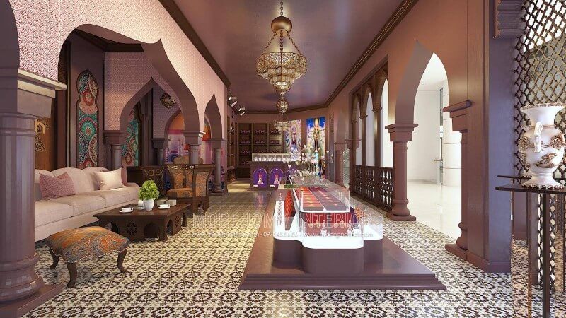 Thiết kế nội thất showroom Saffron Nguyễn Chí Thanh ấn tượng theo phong cách Iran - Địa Trung Hải