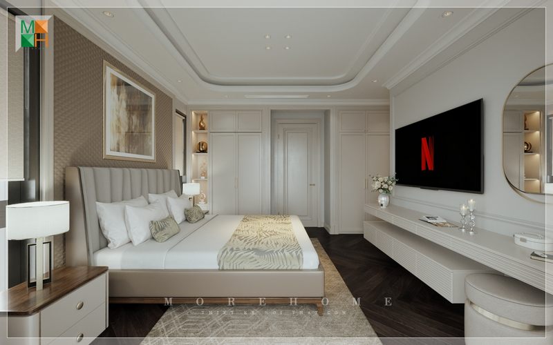 Giường ngủ bọc nệm đầu giường hiện đại nội thất đem lại sự nghỉ ngơi thư giãn, ngồi hay nằm đều thoải mái không bị khó chịu.